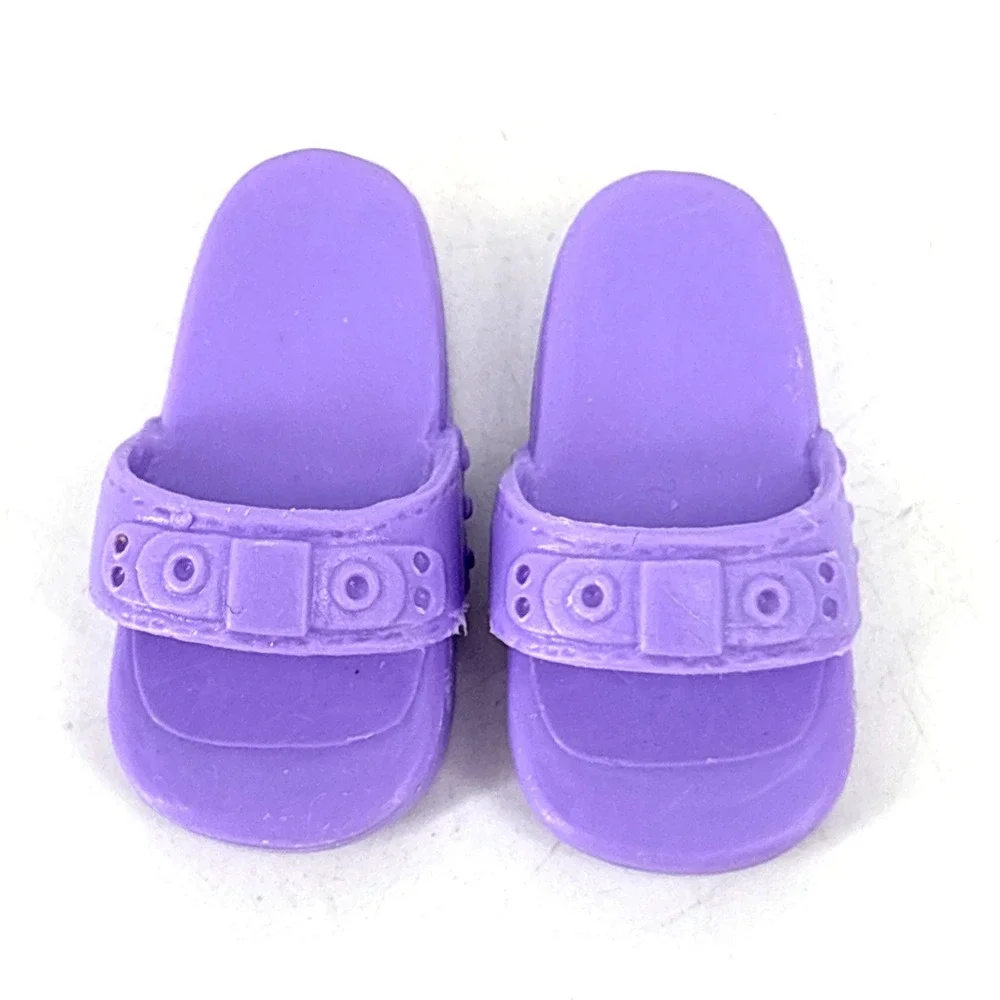 Barbie Doll My Scene Pair of Shoes - Purple Flip Flops Slide Sandals - Accessory